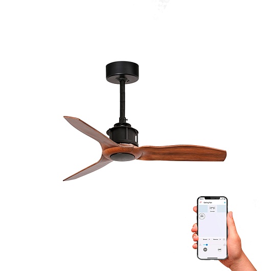 Потолочный вентилятор Mini Just Fan Black Wood DC Smart 33425WP