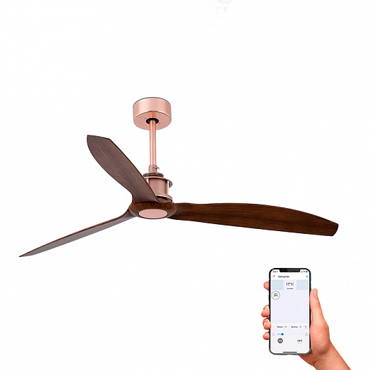 Потолочный вентилятор Just Fan Copper Wood DC Smart 33399WP