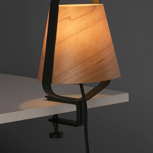 Лампа настольная Stood black+wood 29845