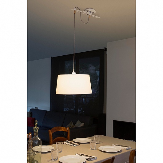 Подвесной светильник Faro Fusta white+wood 28394